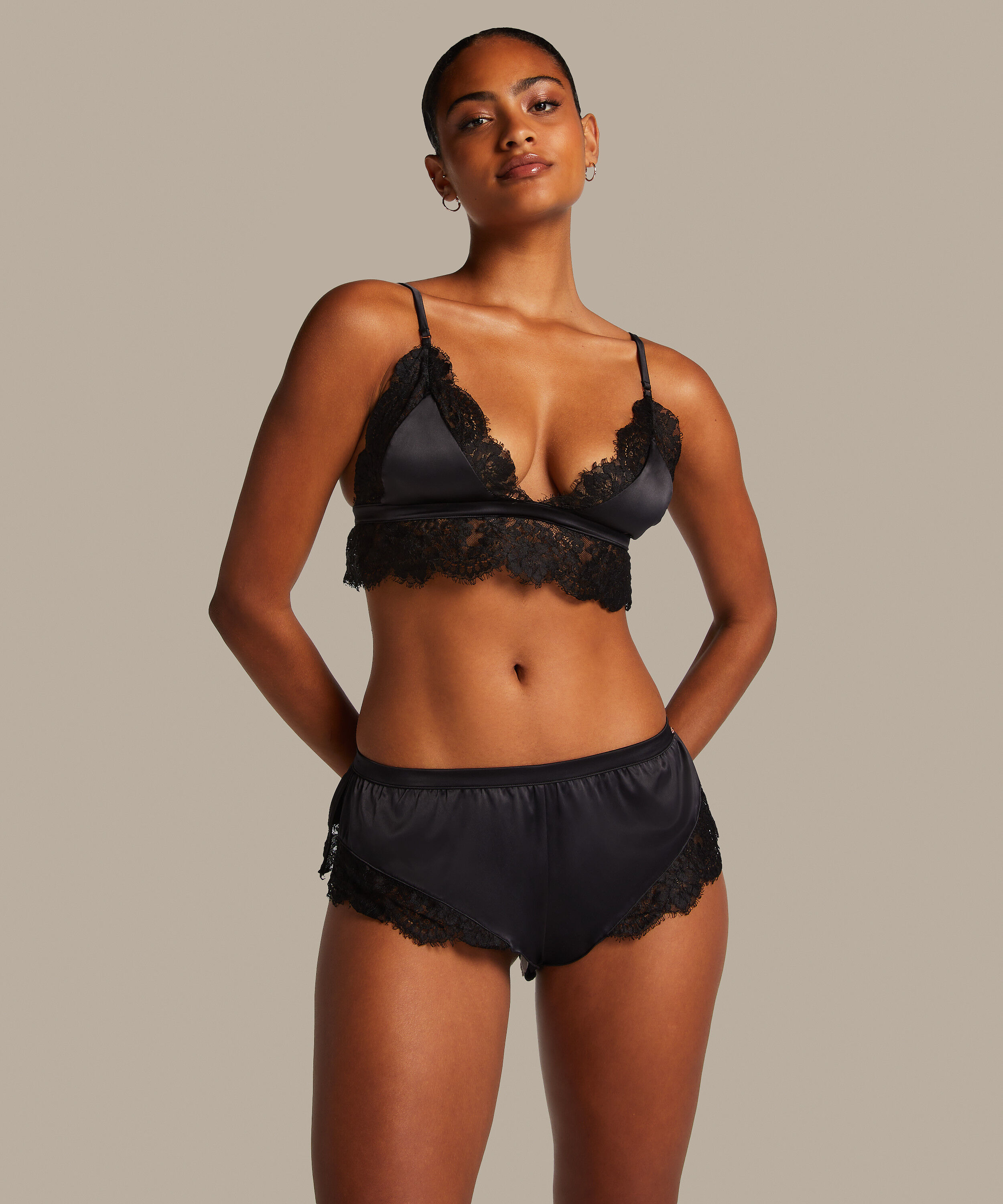Culotte française Lace Valerie, Noir
