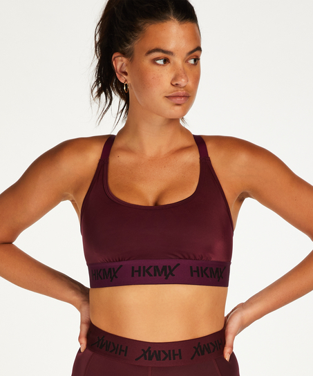 HKMX Soutien-gorge de sport The Crop Logo Level 1, Violet