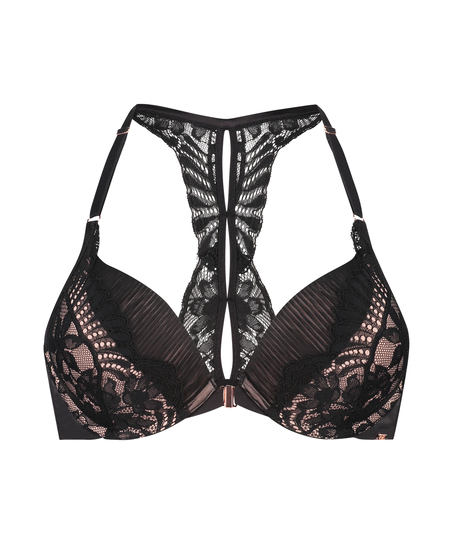 Soutien gorge plongeant à armatures stretch CHARLEY 4382 NOIR de ch