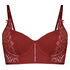 Soutien-gorge &agrave; bretelles pr&eacute;form&eacute; longline Nofee, Rouge