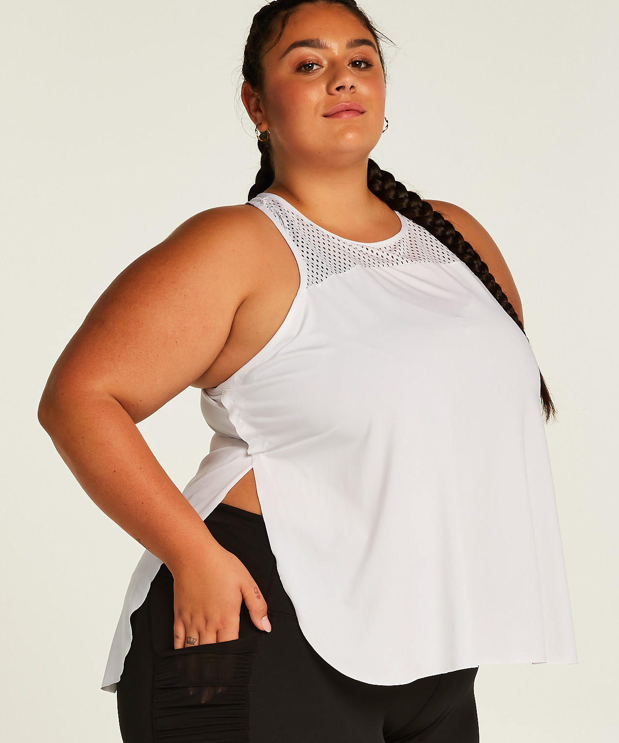 HKMX Débardeur Performance, Blanc, main