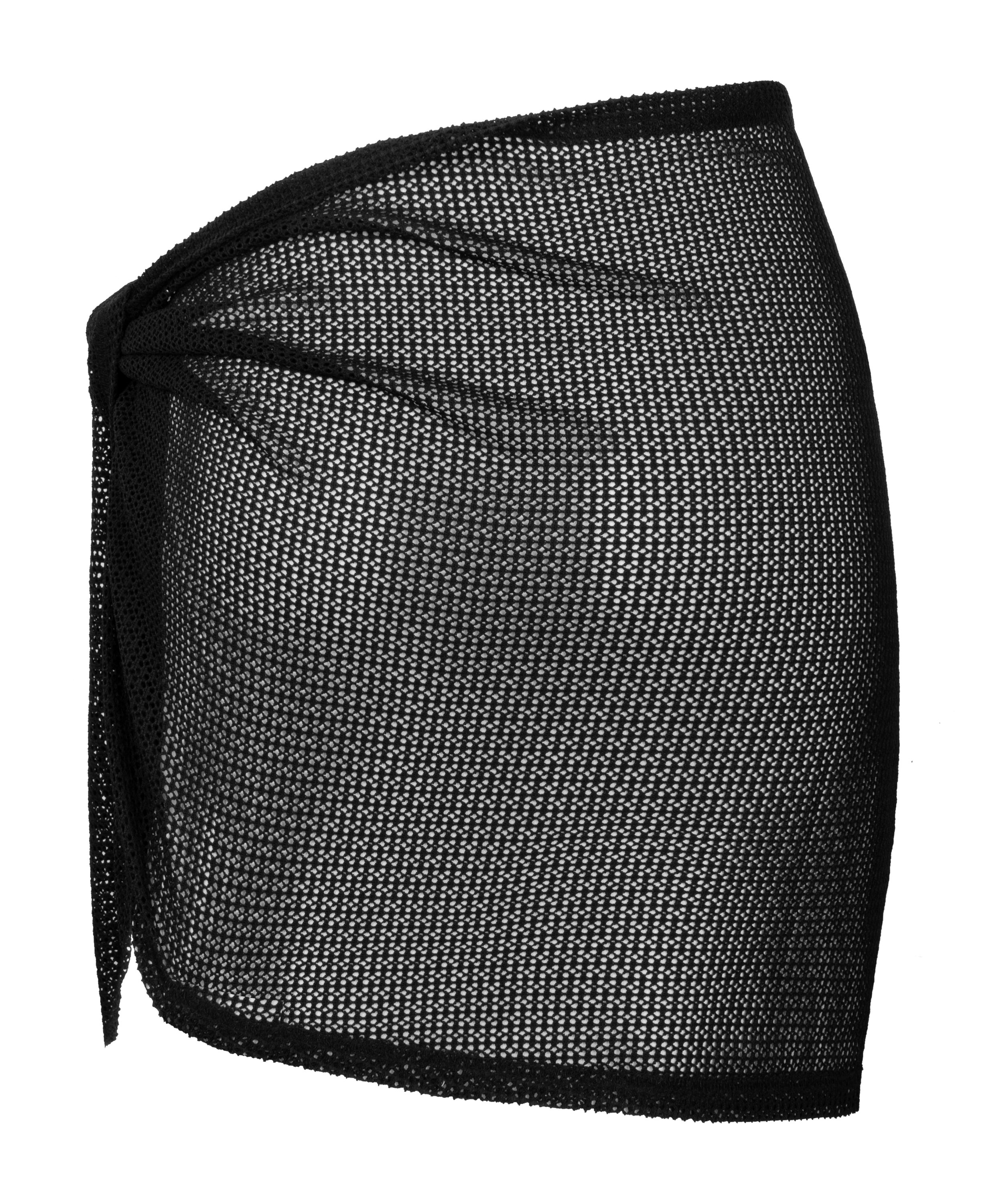 Paréo de plage en maille, Noir, main