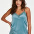 Camisole velours Dentelle, Vert