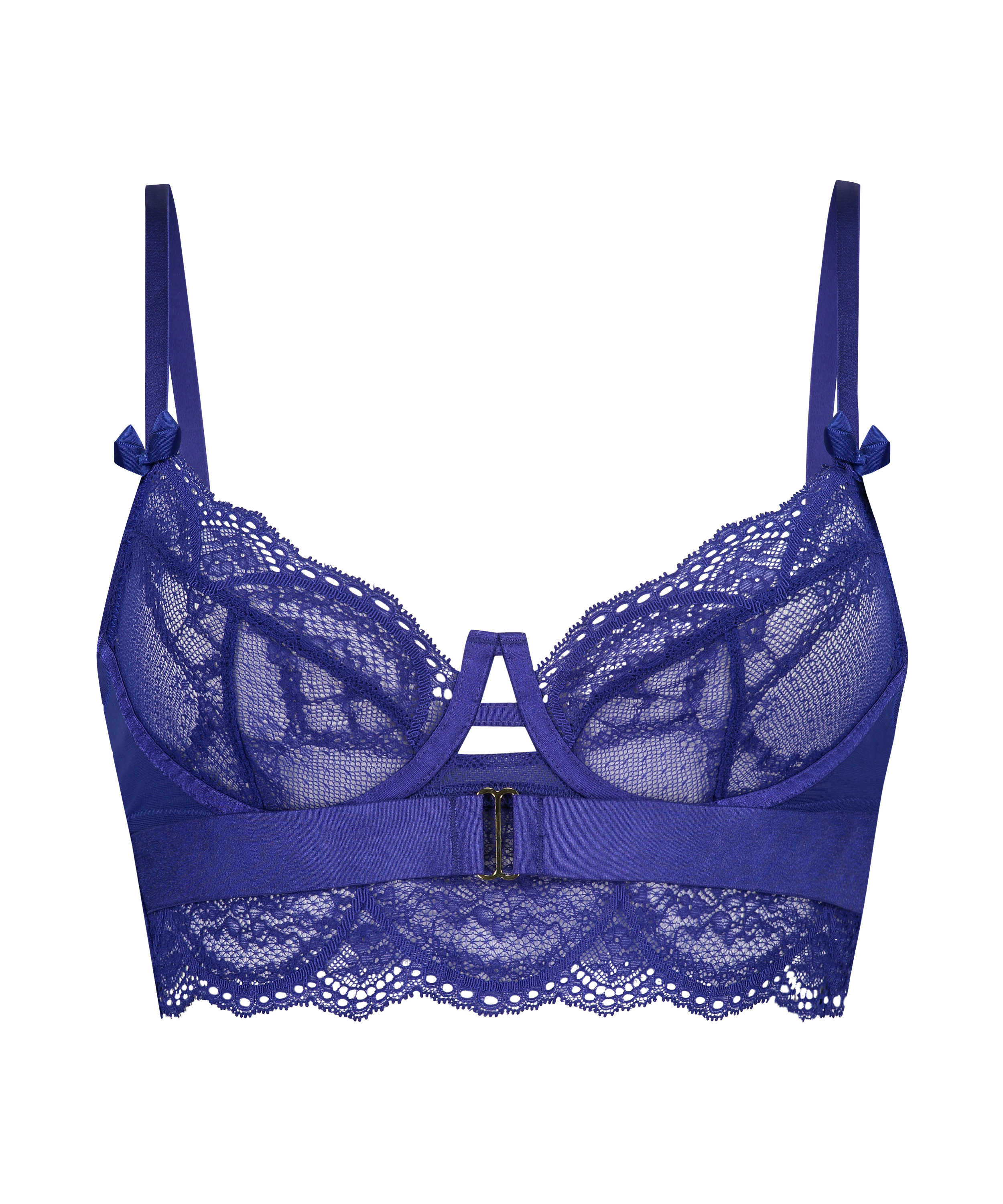 Soutien-gorge à armatures non-préformé longline Maisie Nyakim, Bleu, main