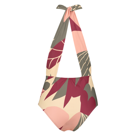 Maillot de bain échancré Print Game, Rose