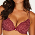 Soutien-gorge push-up à armatures rembourré Rose, Rouge