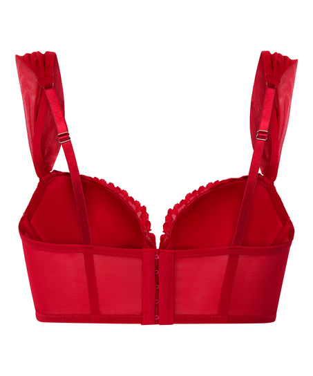 Soutien-gorge à armatures rembourré longline Withney, Rouge