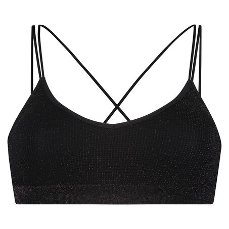 Brassi&egrave;re sans couture lurex, Noir