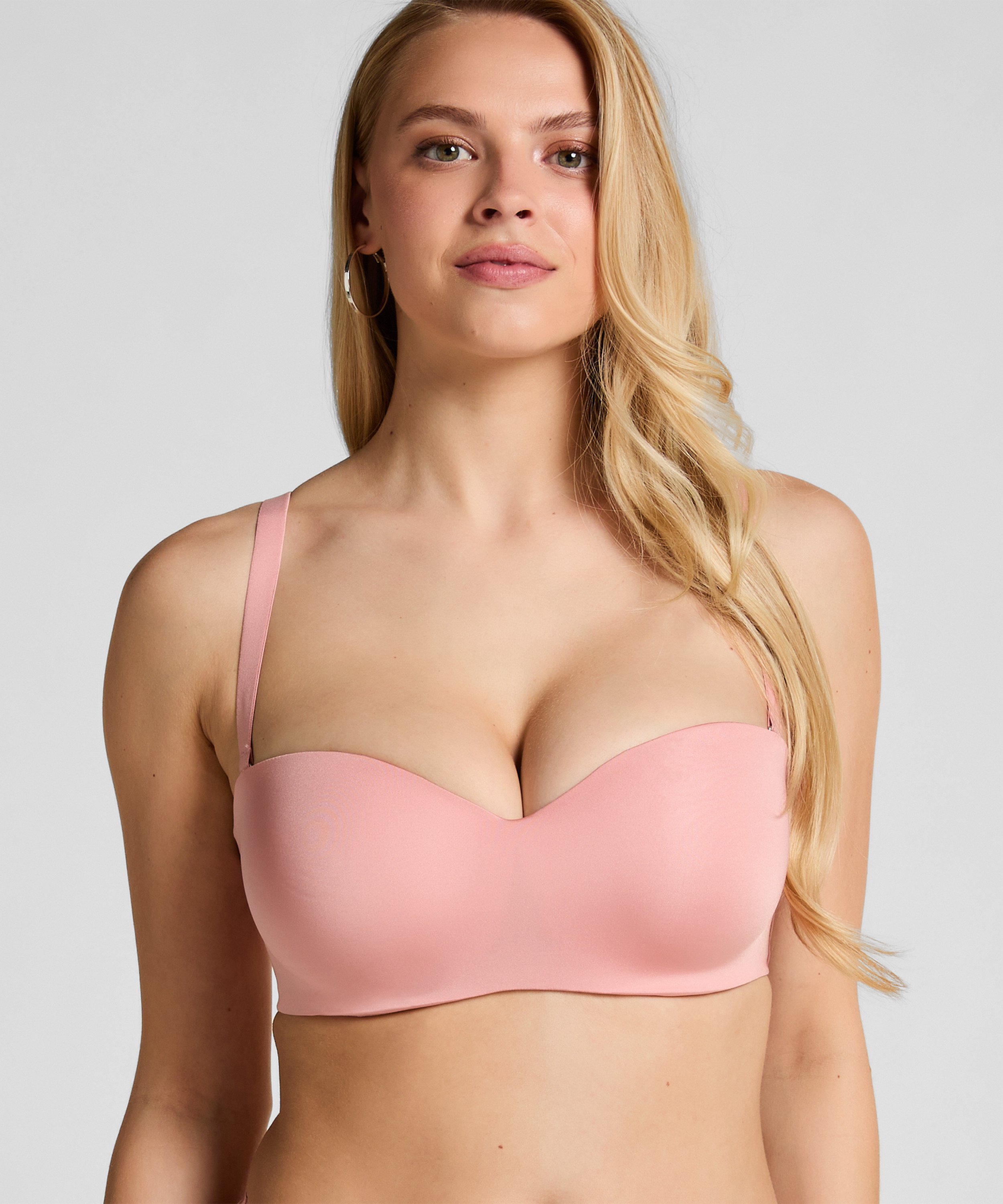Soutien-gorge push-up sans bretelles à armatures préformé Smooth, Rose, main