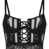 Soutien-gorge à armatures préformé longline Cierra, Noir