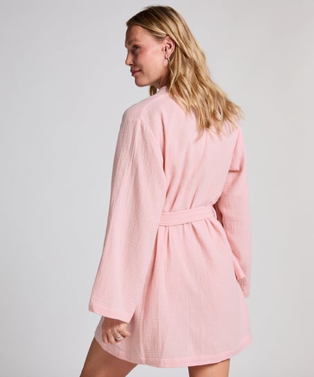 Robe courte en mousseline, Rose