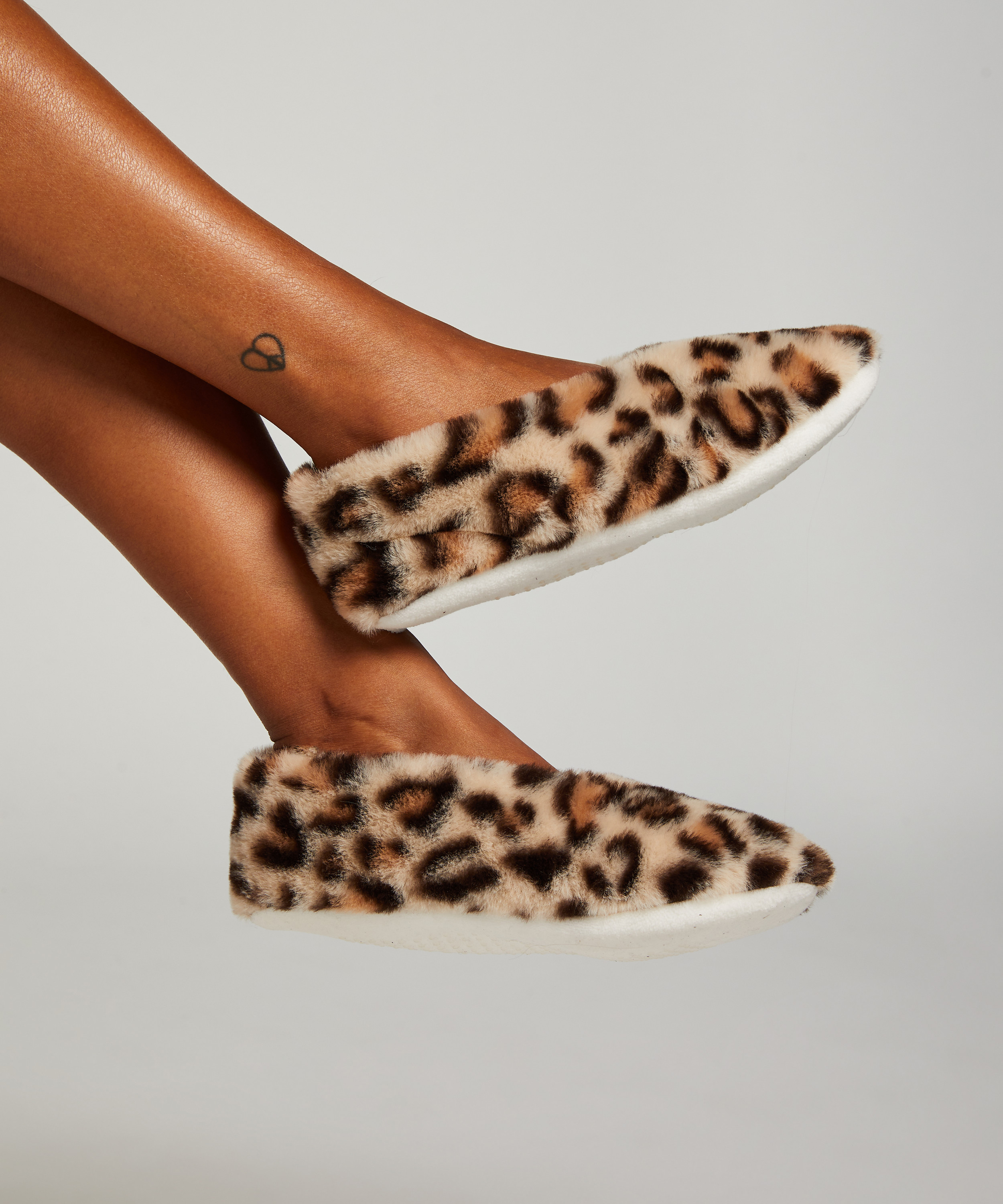 Ballerines Cosy Leopard, Beige, main
