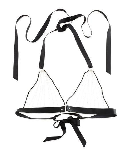 Brassi&egrave;re chain Top, Noir