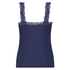 Camisole dentelle Top Rib, Bleu
