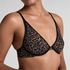 Soutien-gorge à armatures non-préformé léopard Tara, Noir