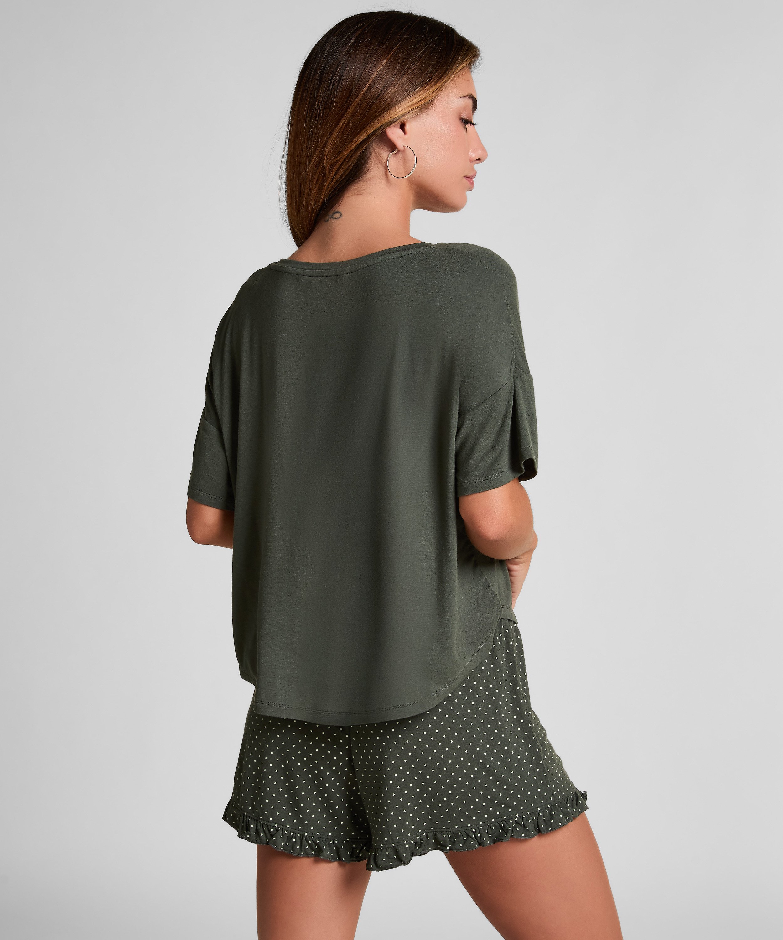 Pyjama en jersey, Vert, main