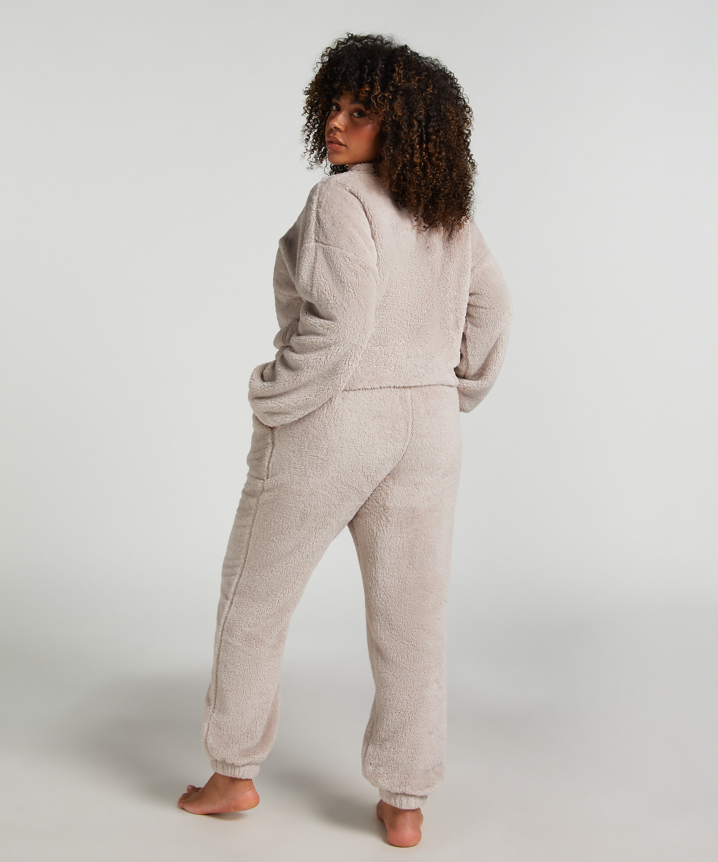 Haut Snuggle Fleece, Gris, main