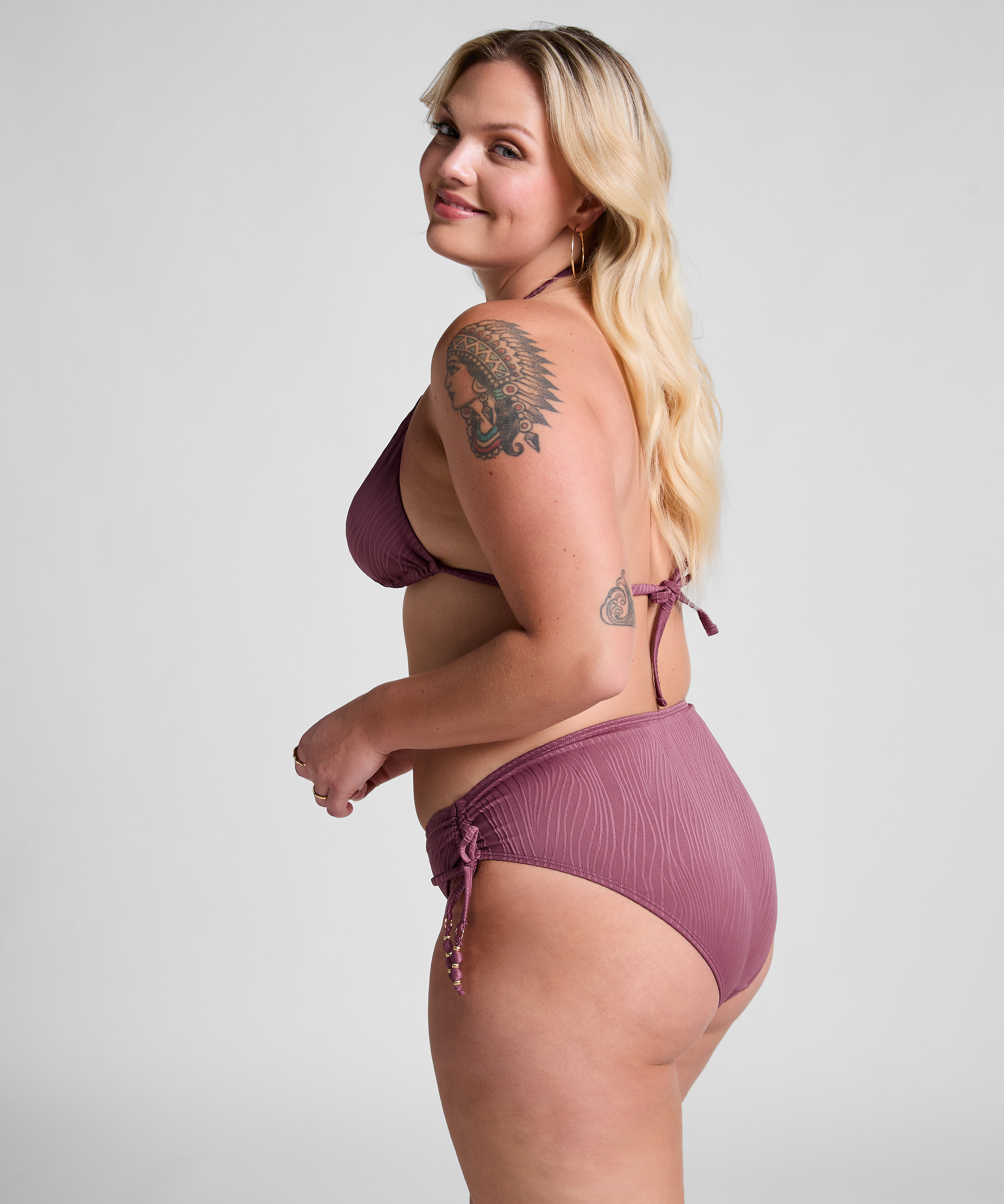 Haut de bikini triangle Cozumel, Violet, main