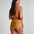 Haut de bikini triangle Boho, Jaune