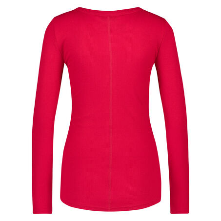 Haut de pyjama &agrave; manches longues, Rouge