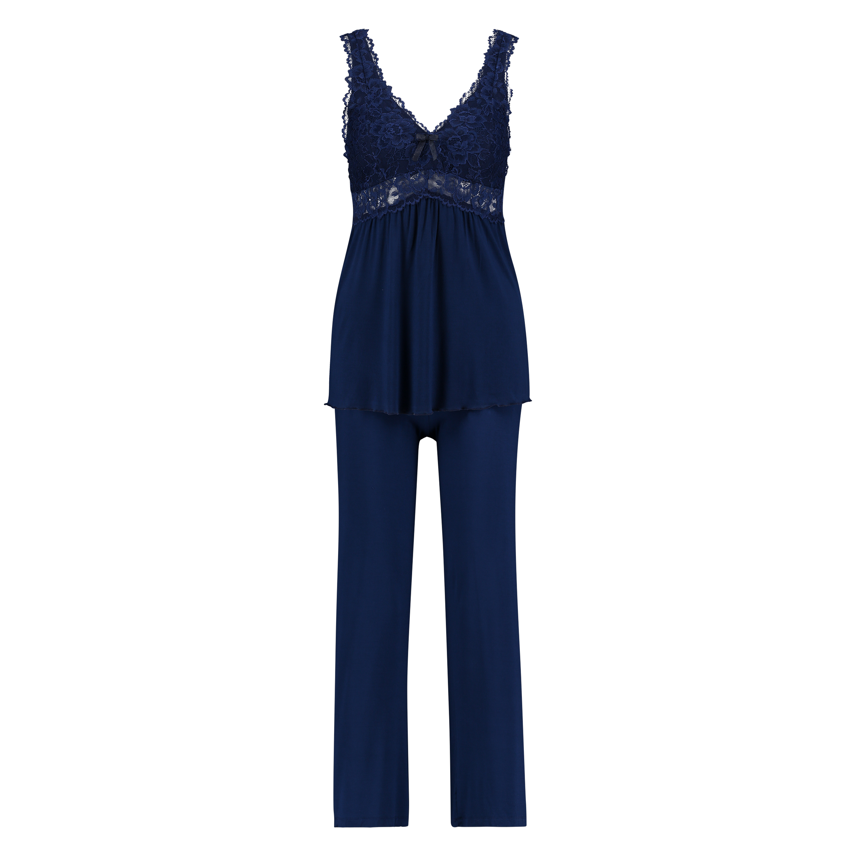 Pyjamaset Modal lace, Bleu, main