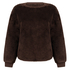 Top à manches longues Fluffy Fleece, Marron