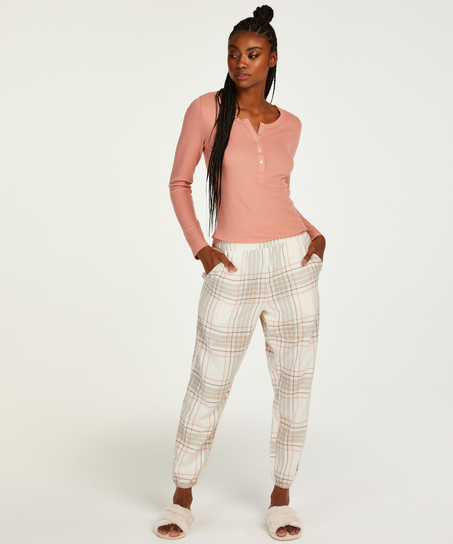 Tall Pantalon de pyjama Twill Check, Gris