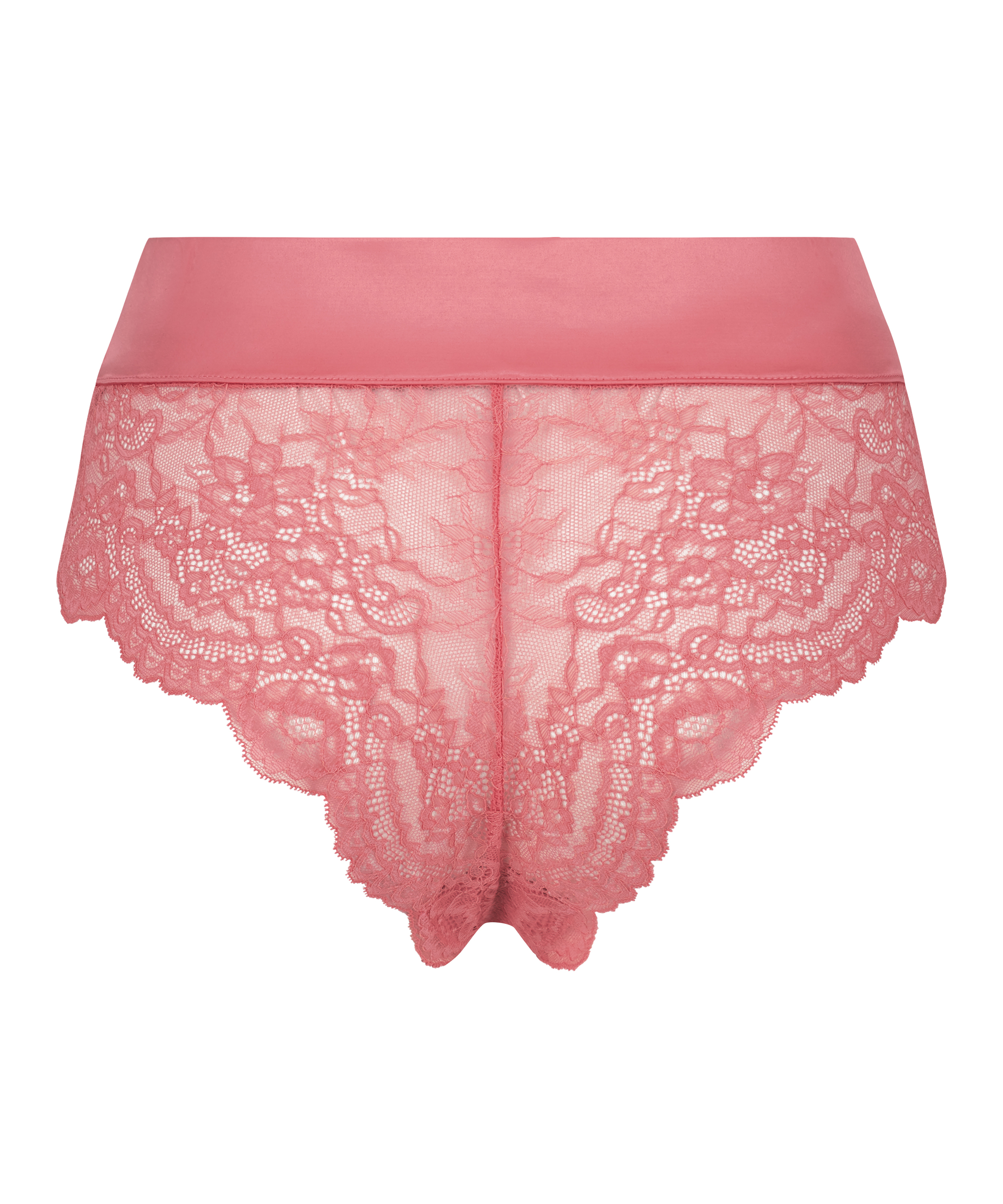 Slip brésilien taille haute Iyana, Rose, main