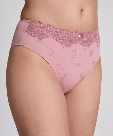Slip taille haute Diva, Rose