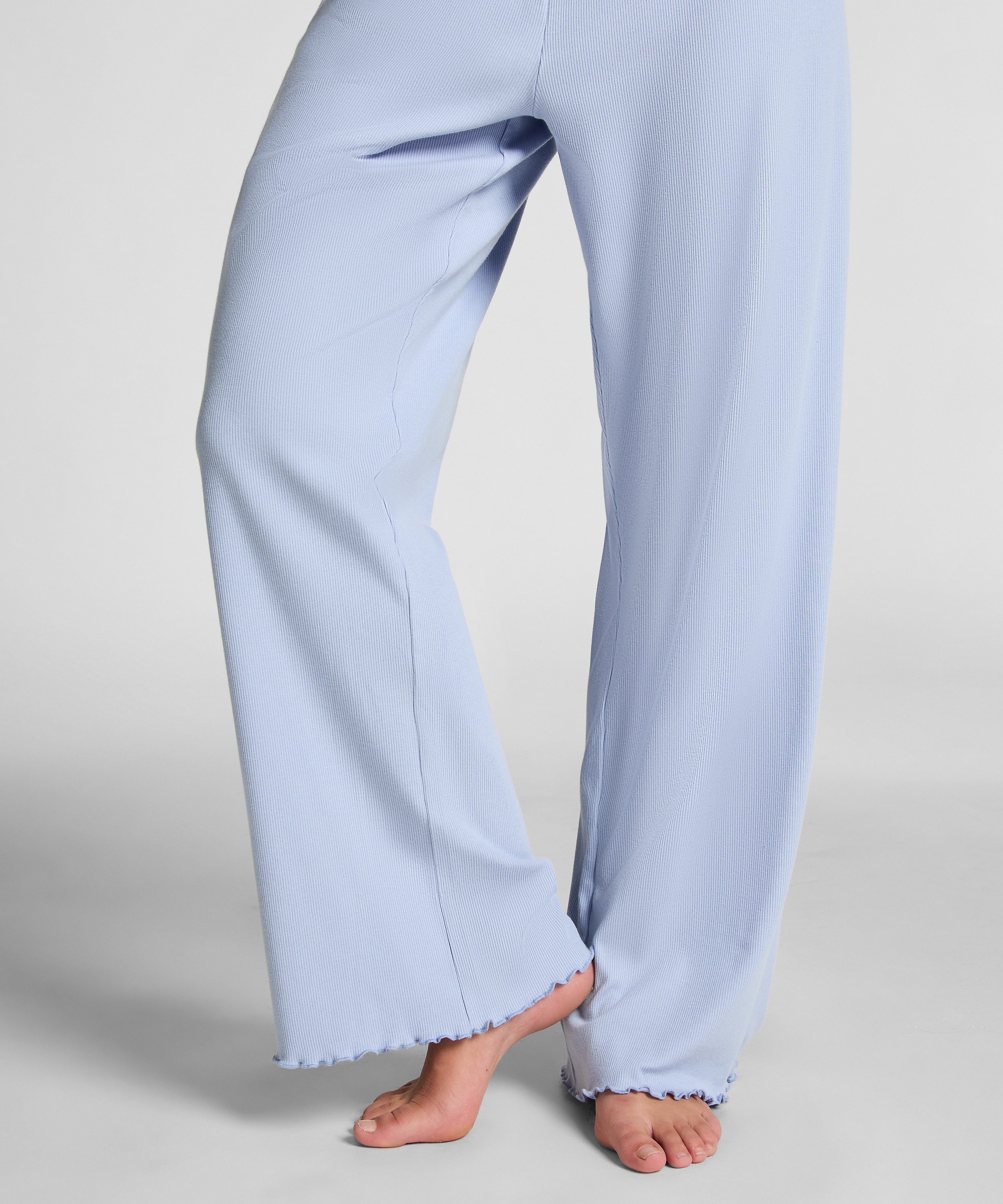 Pantalon côtelé, Bleu, main