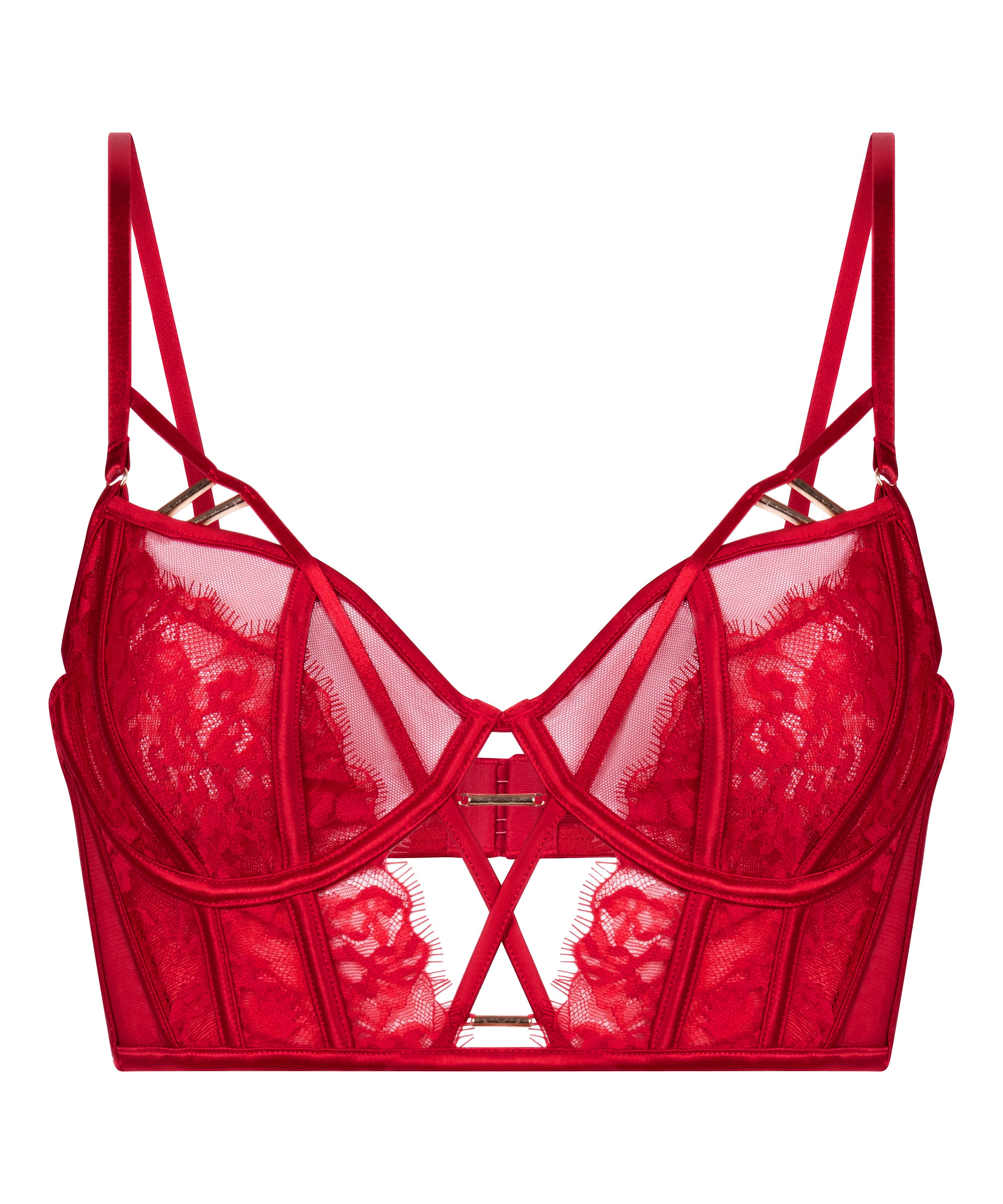 Soutien-gorge à armatures non-rembourré Noeki, Rouge, main
