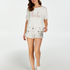 Ensemble pyjama court Bridal, Blanc
