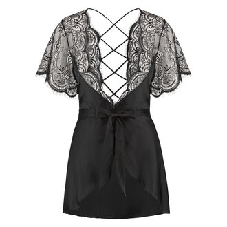 Kimono Satin Coco, Noir