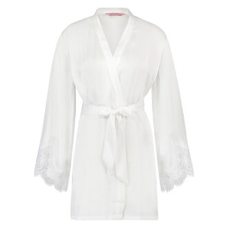 Kimono Satin, Blanc