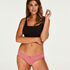 Slip br&eacute;silien coton, Rose