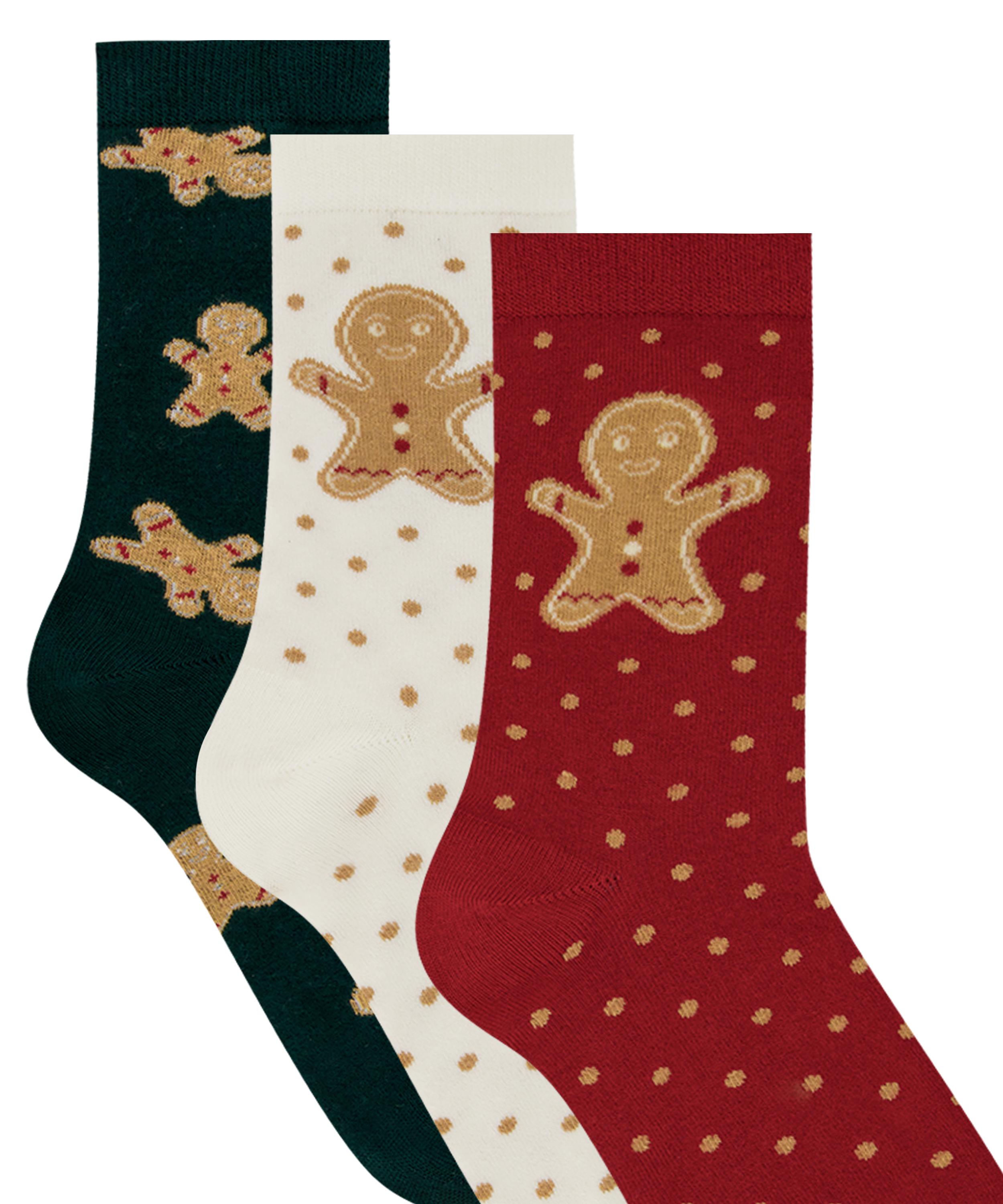 3 paires de chaussettes Giftpack, Vert, main