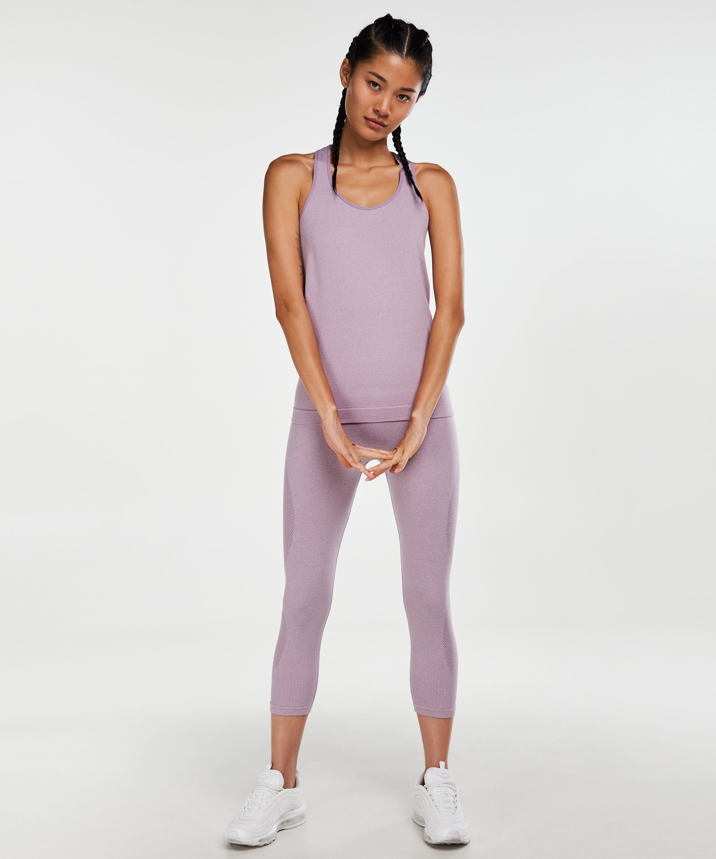 HKMX high waist capri roundknit, Violet HKMX high waist capri roundknit, Violet