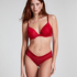 Slip brésilien V-shape Mesh, Rouge