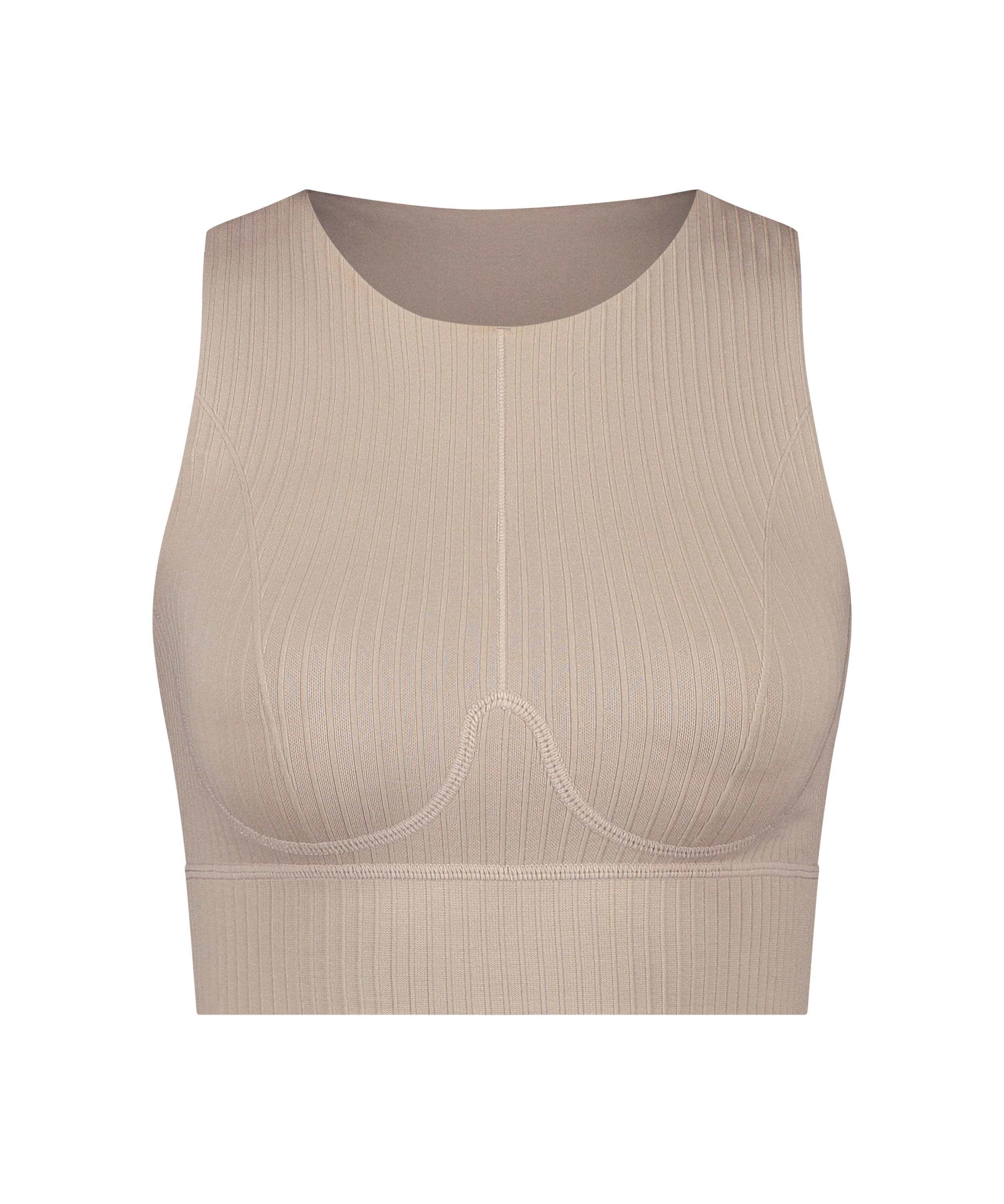 HKMX Soutien-gorge de sport sans couture, Beige, main