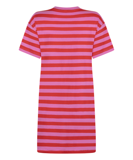 Chemise de nuit à col rond, Rose