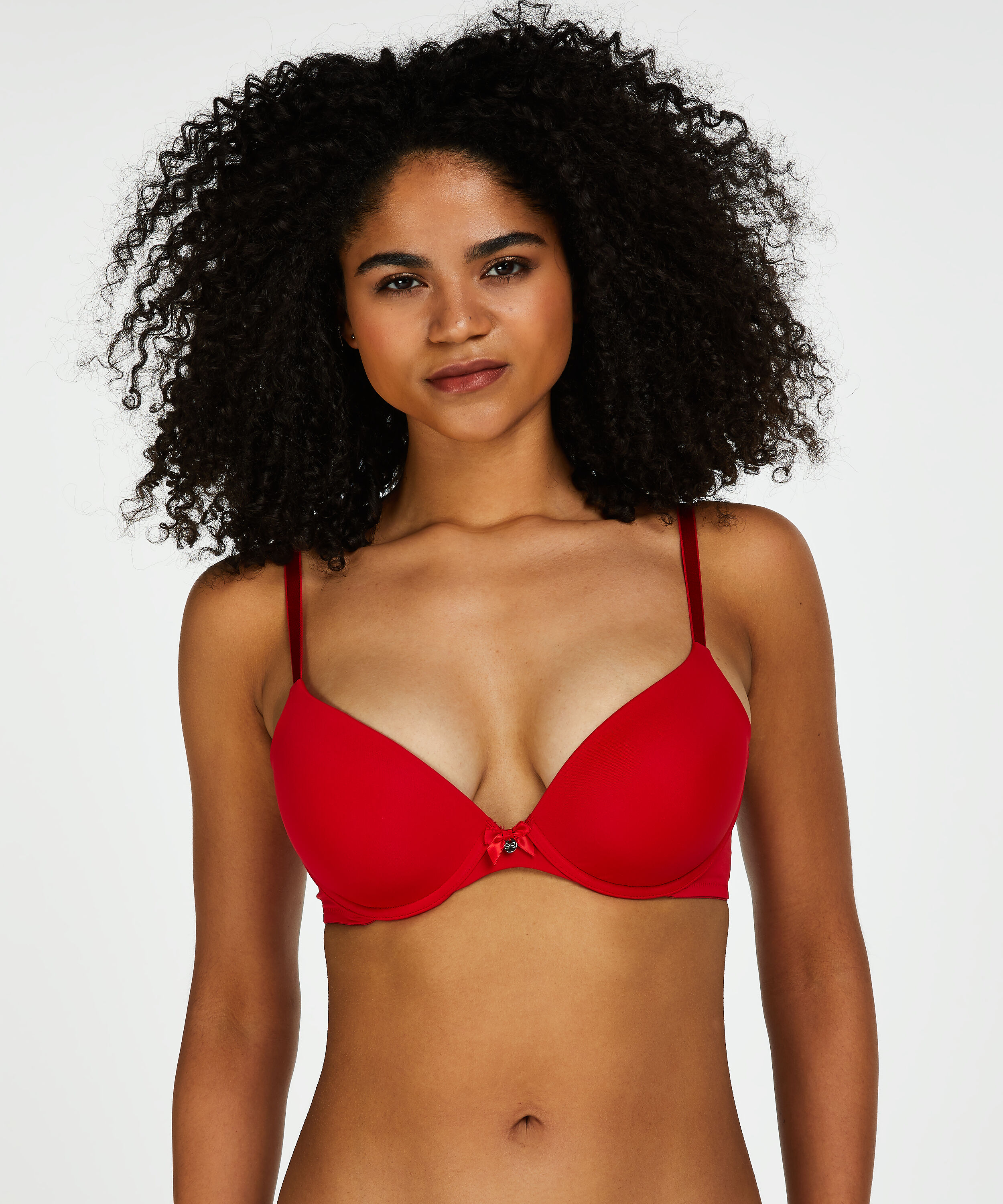 Soutien-gorge &agrave; armatures pr&eacute;form&eacute; Plunge, Rouge