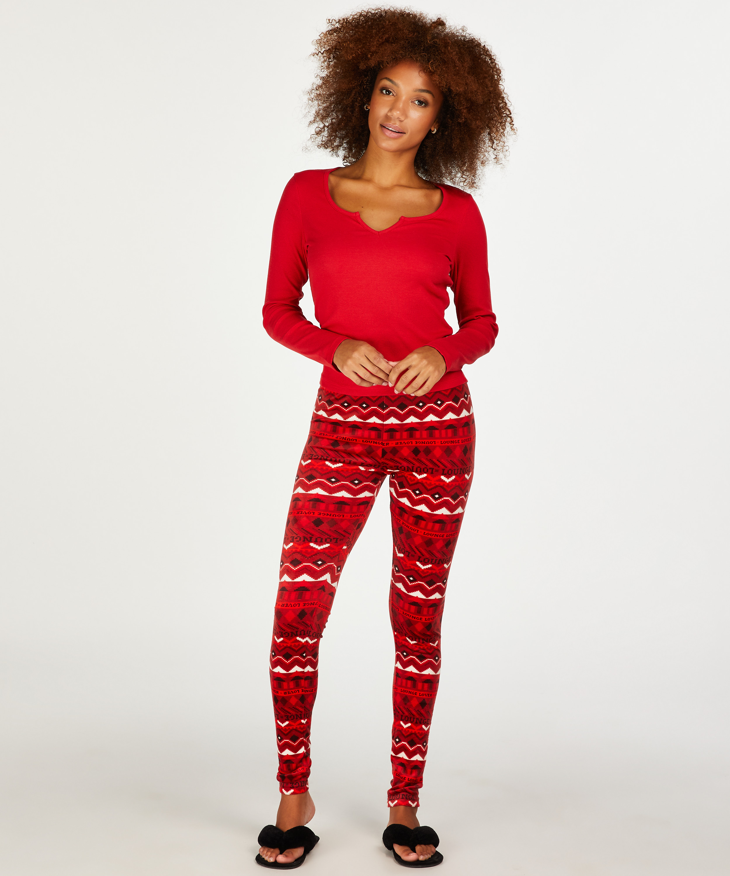 Legging Velours, Rouge, main