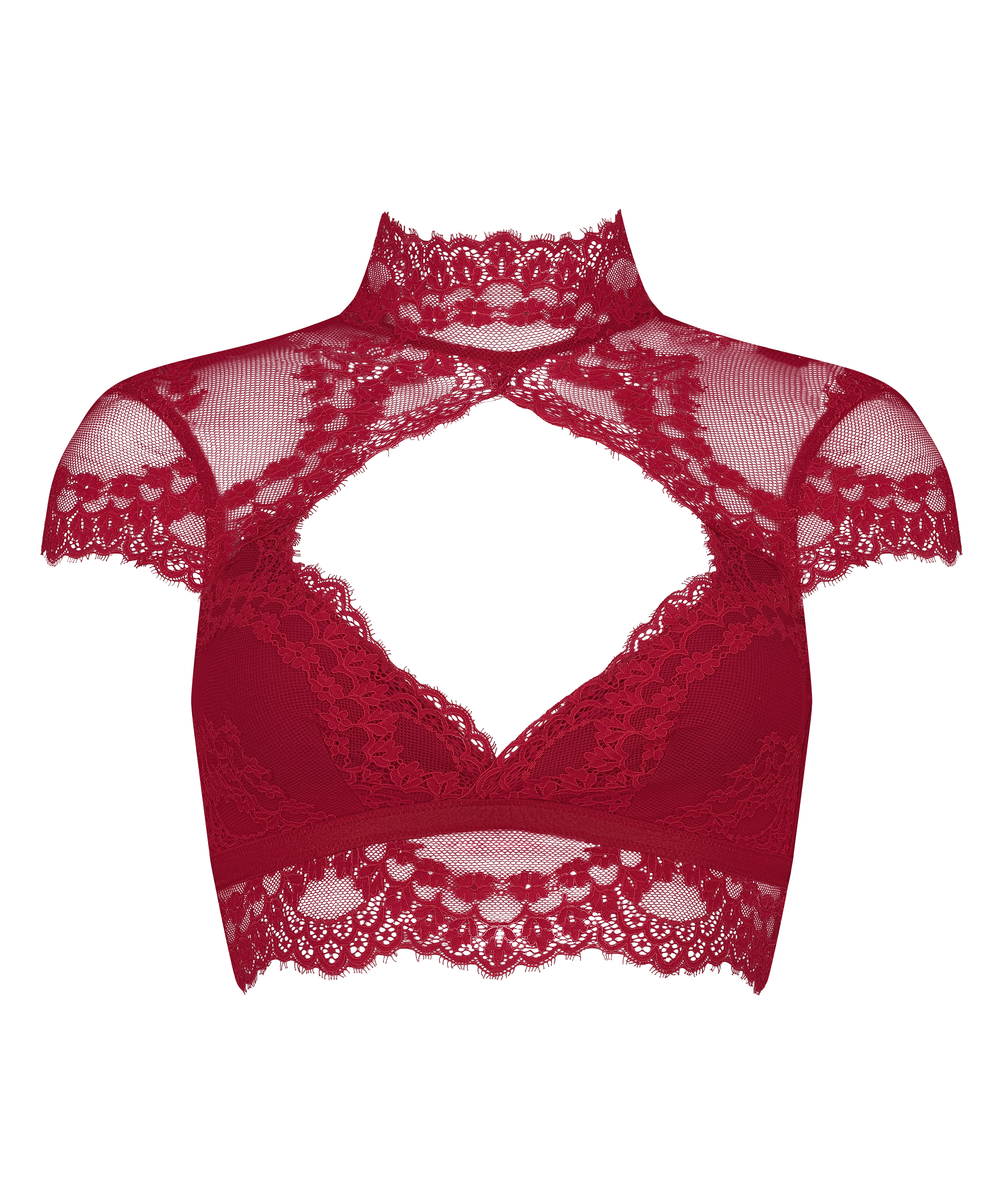 Bralette Daisy, Rouge, main