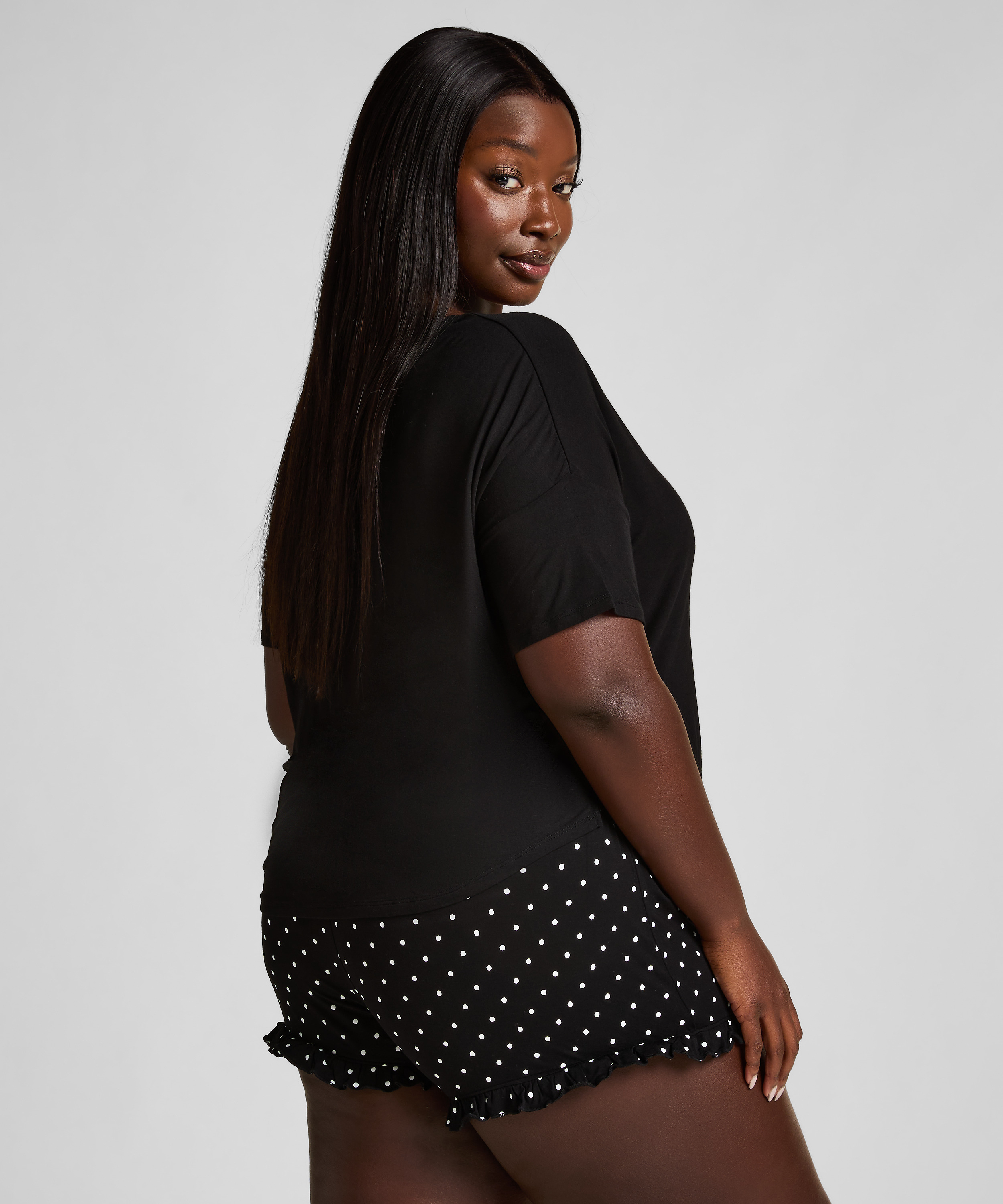 Ensemble de pyjama, Noir, main