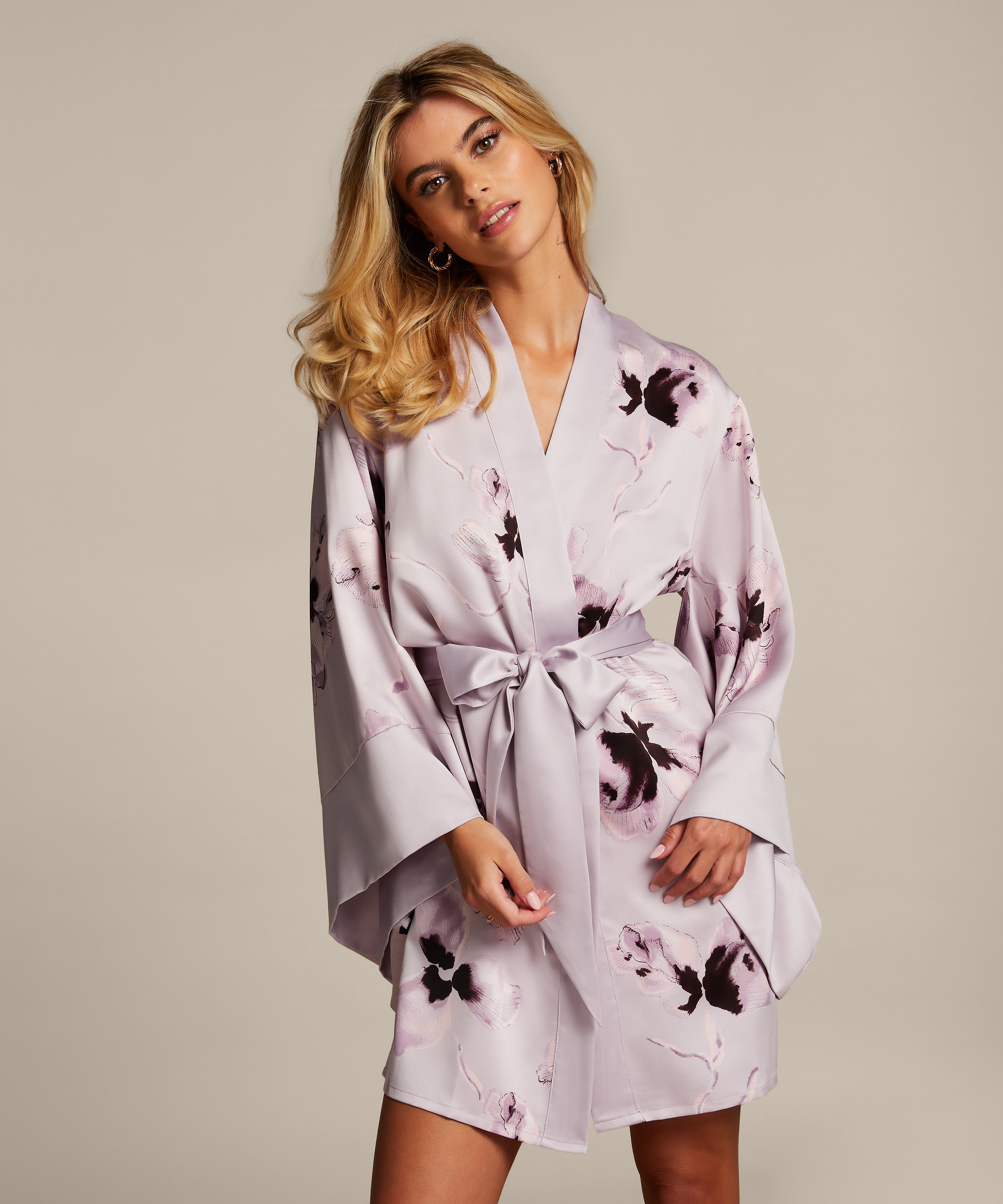 Kimono Satin, Violet, main