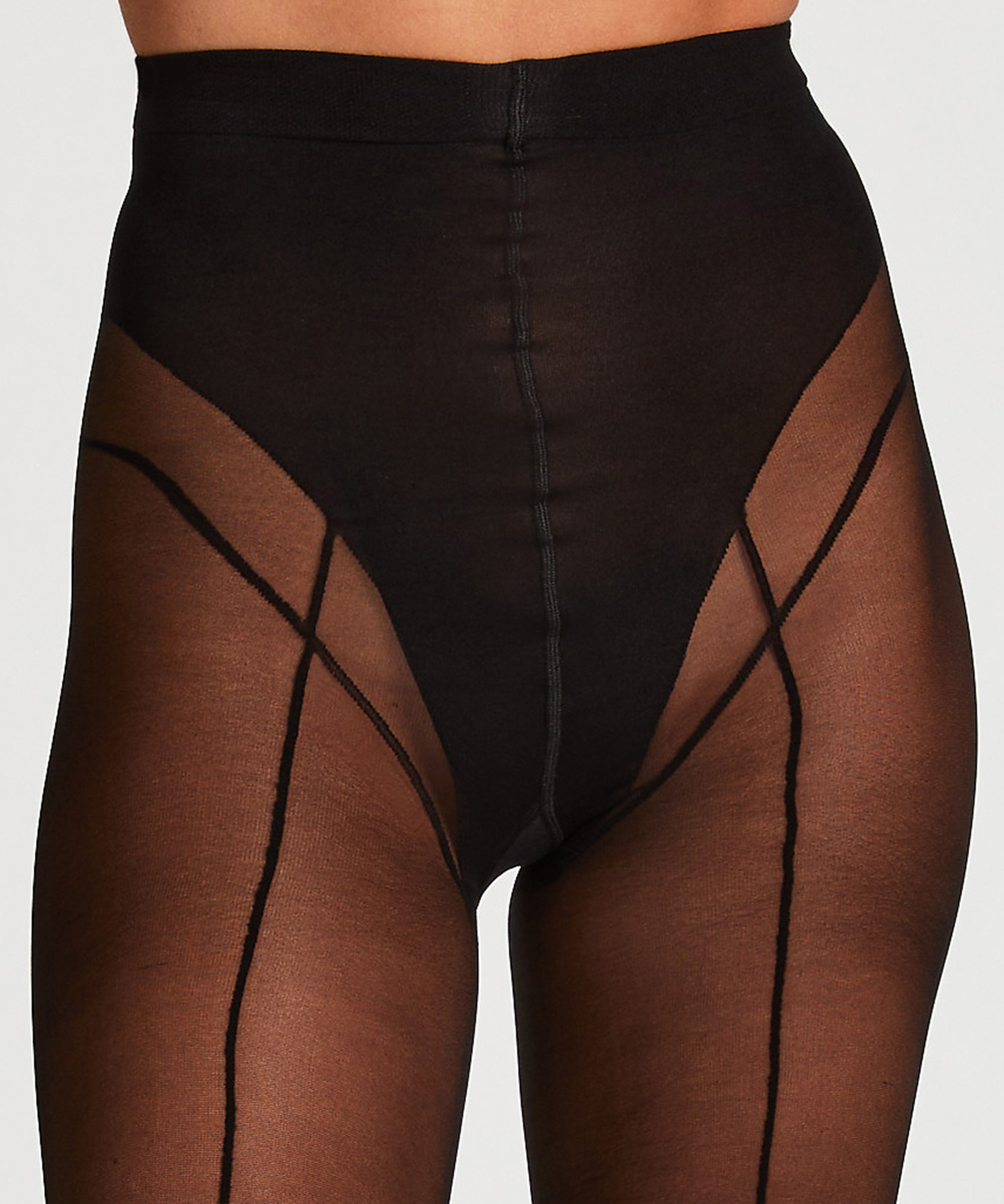 Collants 50 Deniers Fine Line Front Seam, Noir, main