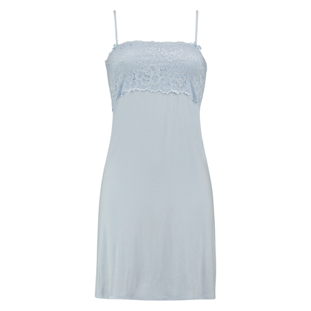 Slipdress Satin Home, Bleu