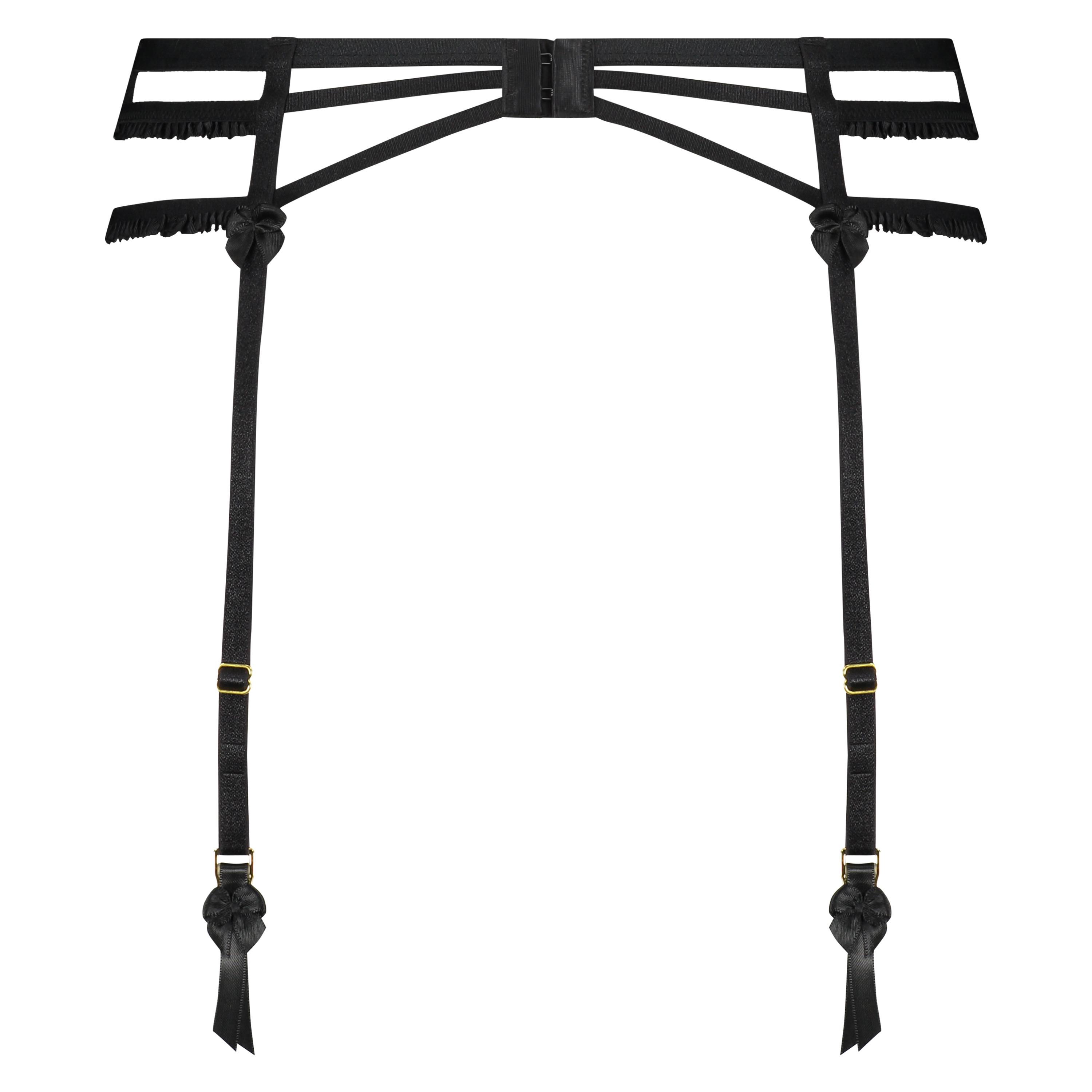 Jarretelles Raven, Noir, main