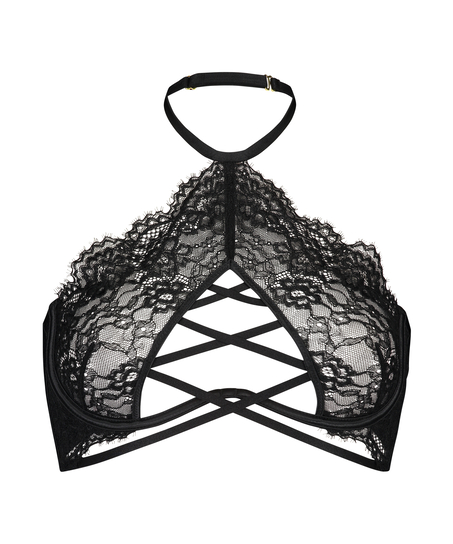 Soutien-gorge à armatures non-préformé col licou Eve, Noir