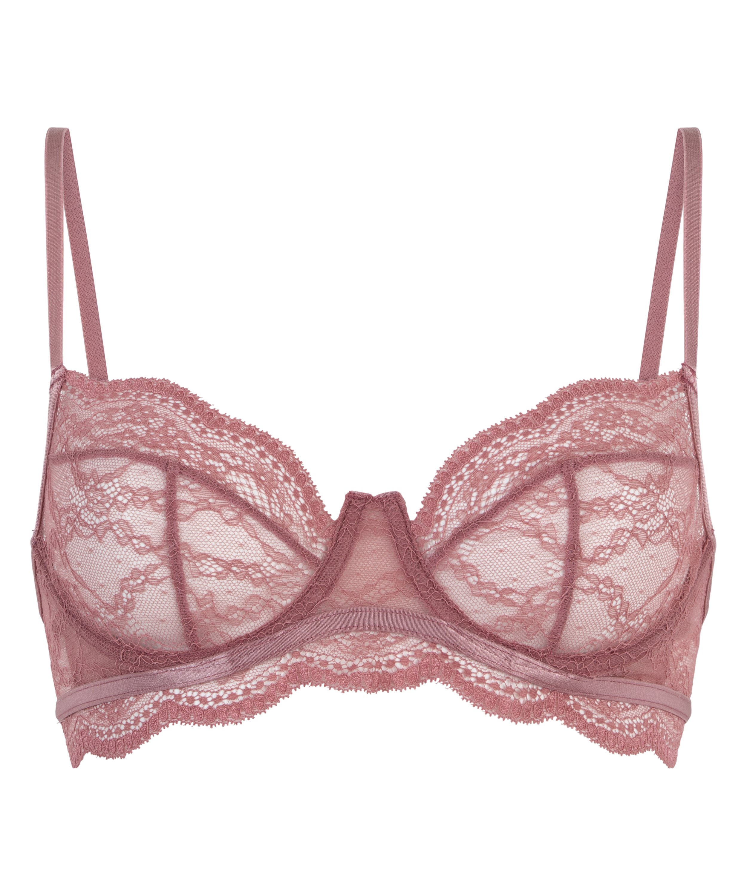 Soutien-gorge non-rembourr&eacute; &agrave; armatures Isabelle, Rose, main